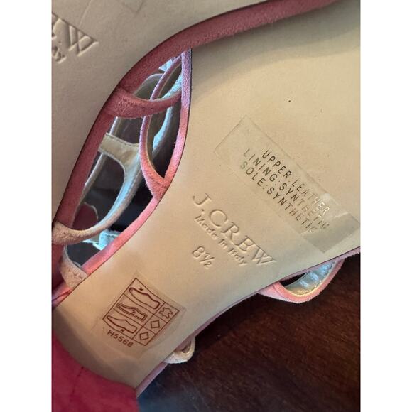 J.CREW Stella bows heels shoe Pink Size 8.5 Homecoming Dance Rush - Picture 6 of 8